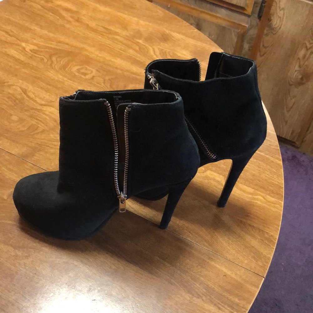 Black Suede Ankle Boots by Steve Madden